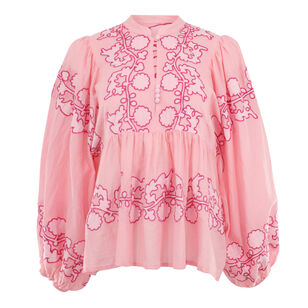 Mandarin Balloon Long Sleeve Top