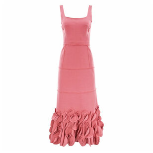 Demina Sleeveless Geometric Applique Midi Dress