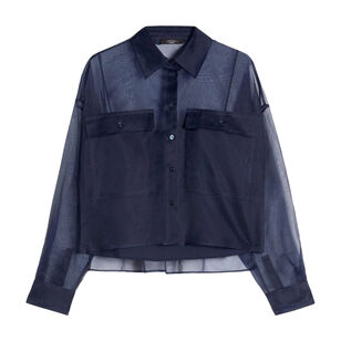 Columbia Long Sleeve Silk Organza Blouse