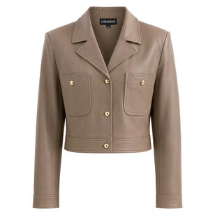 Lorena Cropped Leather Jacket