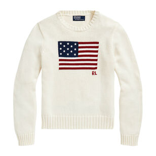 Long Sleeve Flag Pullover Sweater