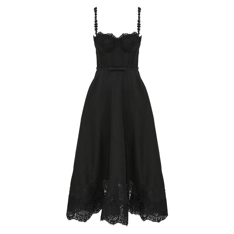 Hypnotic Sleeveless Lace Trim Midi Dress image number null