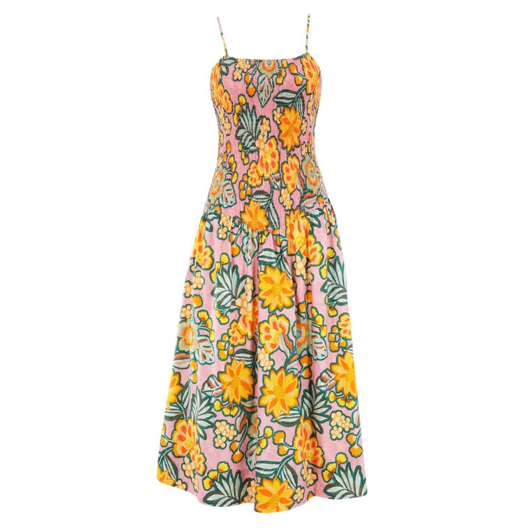 Roxie Sleeveless Smocked A-Line Midi Dress image number null