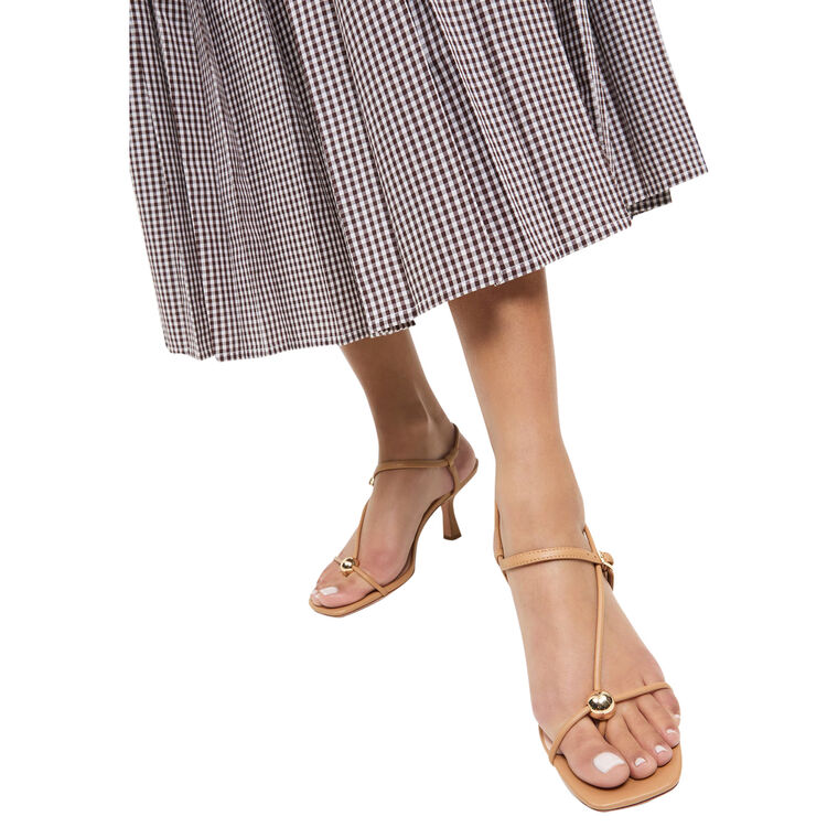 Triana Mid-Heel Strappy Sandal With Ornament Detail image number null