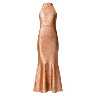 Rhian Metallic Halterneck Gown