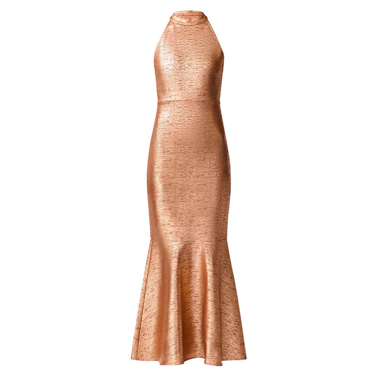 Rhian Metallic Halterneck Gown image number null
