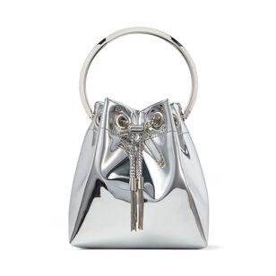 Bon Bon Mirror Fabric Mini Bag with Metal Handle