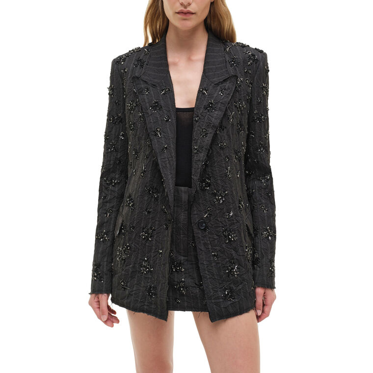 Murphy Striped Embellished Blazer image number null