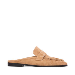 Gabby Suede Loafer Mule