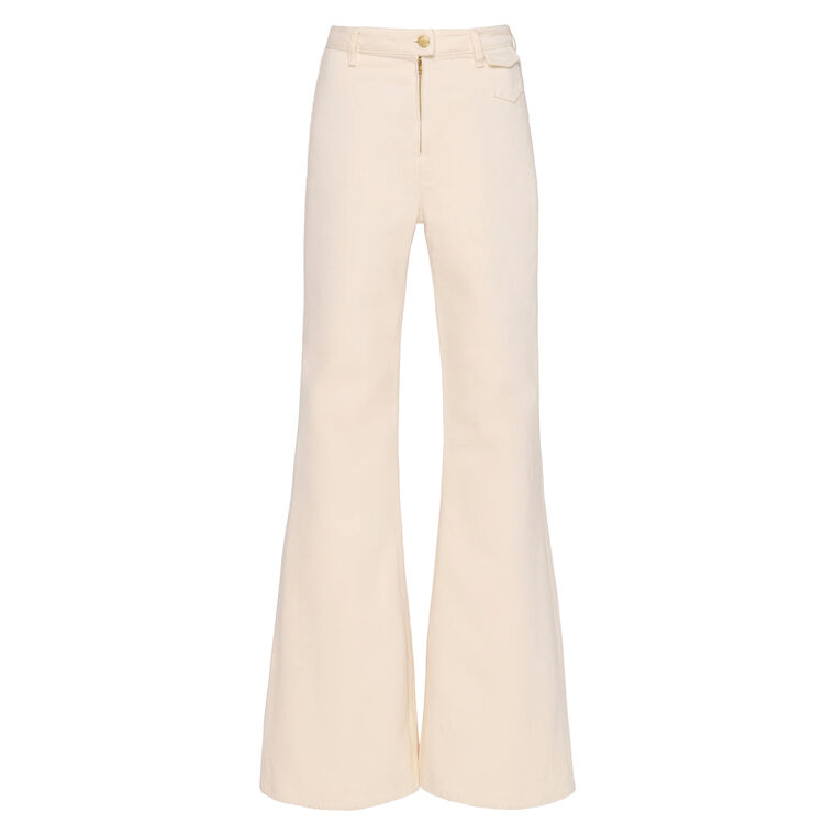 Odelia High-Rise Wide-Leg Flare Jean image number null