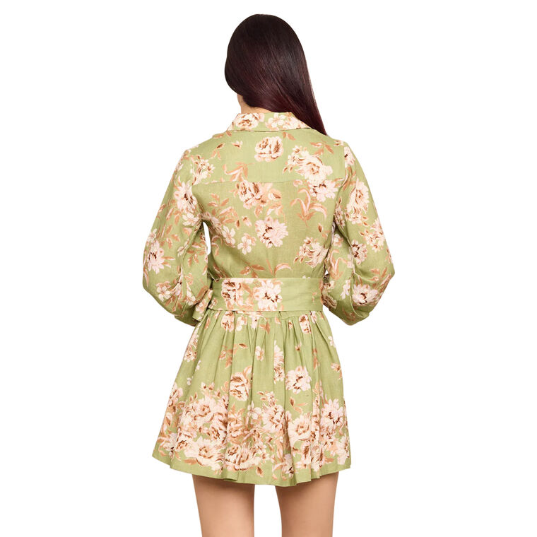 Raya Blouson Sleeve Mini Dress image number null