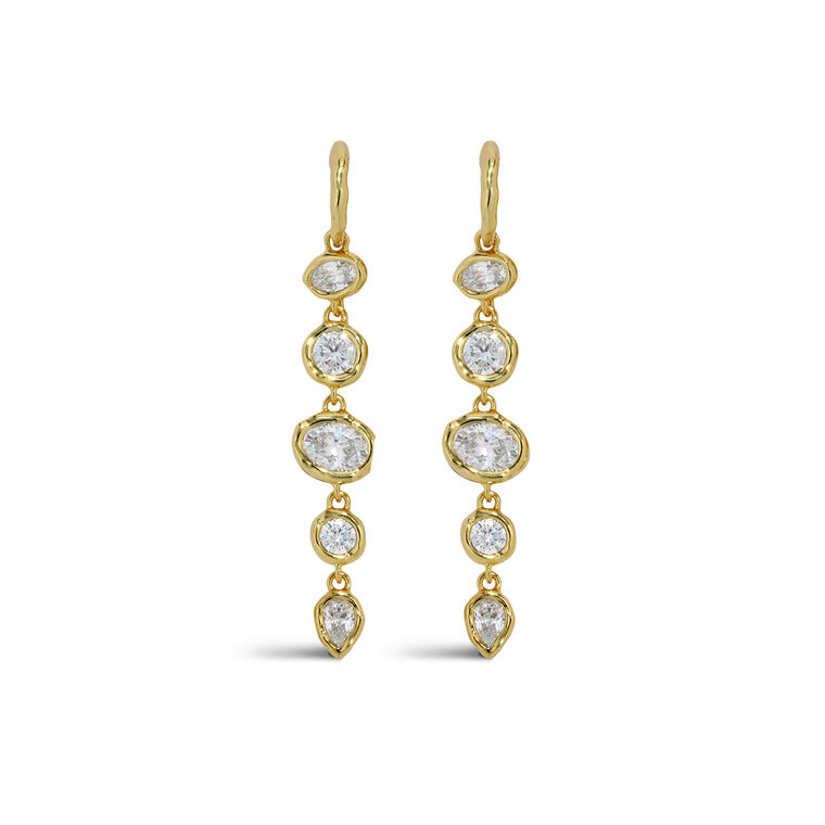 Asterales Hoop Drop Earrings image number null