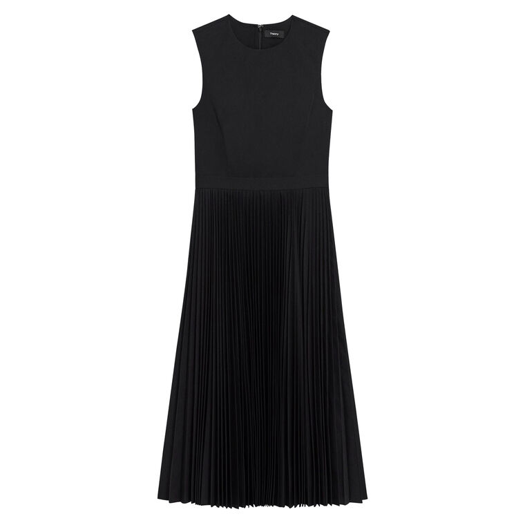 Pleated Skirt Midi Dress image number null