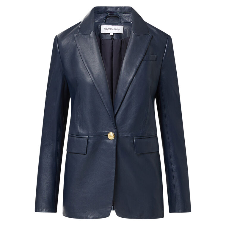 Vega Lambskin Leather Dickey Jacket image number null