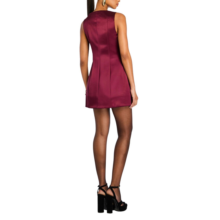 Livie Sleeveless Satin Mini Dress image number null