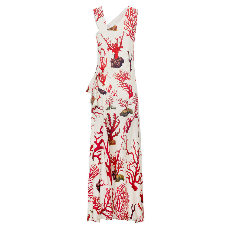 Venetian Coral Christine Sleeveless Gown image number null