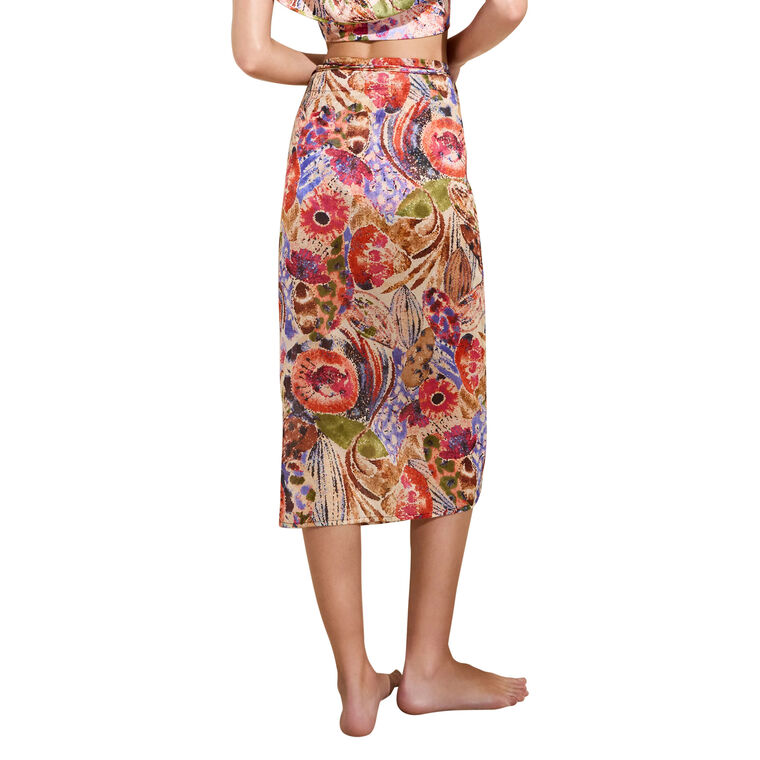 Sunnie Sheer Cover-Up Wrap Skirt image number null