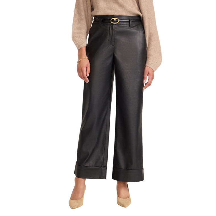 The Reece Vegan Leather Pant image number null