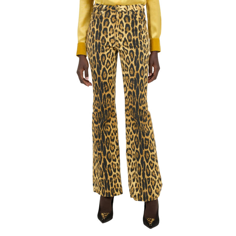 Jaguar Printed Stretch Boot Cut Jeans image number null