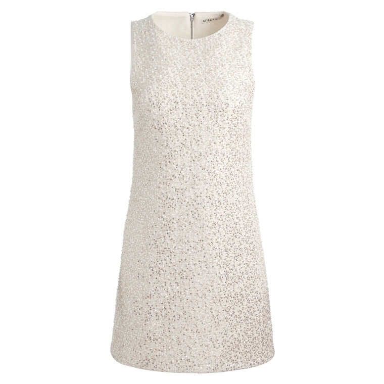 Cade Embellished Tweed Shift Mini Dress image number null