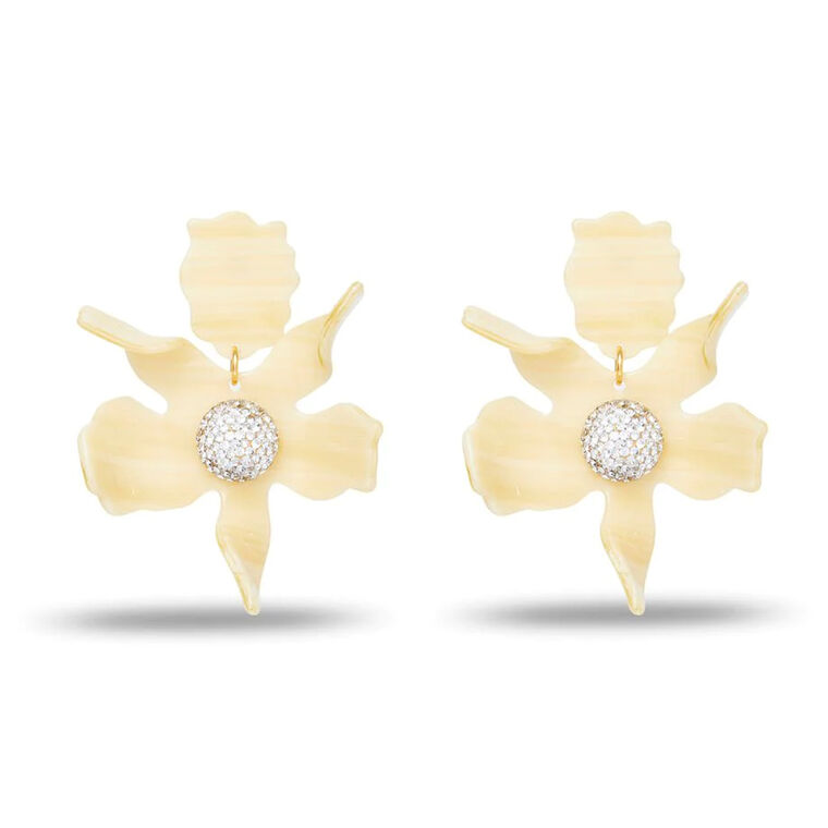 Crystal Lily Earrings image number null