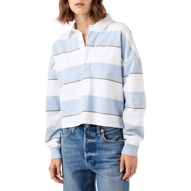 Crop Annie Striped Rugby Top image number null