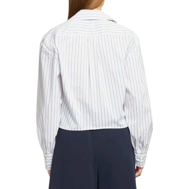 Marianna Long Sleeve Twilight Spark Tie-Front Button-Up Top image number null