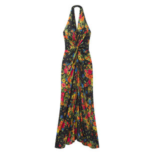 Mabel Floral Satin Gown