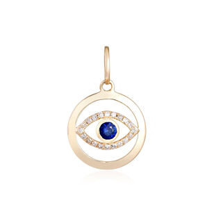 Evil Eye Blue Sapphire Pendant