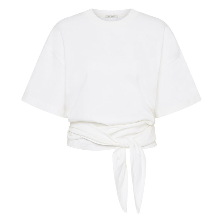 Cotton Jersey Split Back Tee image number null