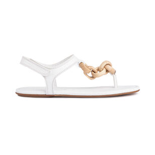 Paris Flat Thong Sandal With Wooden Rings