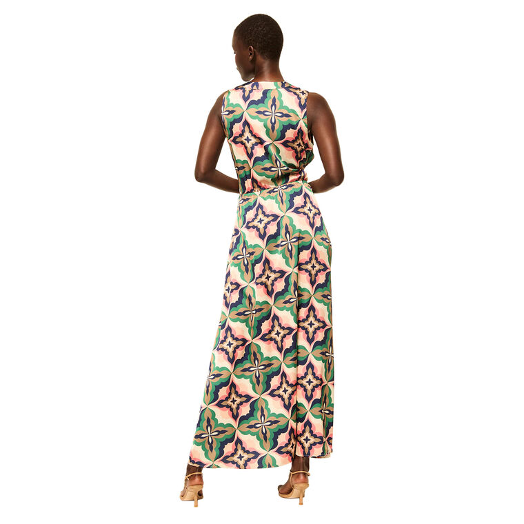 Anabella Sleeveless Satin Maxi Dress image number null