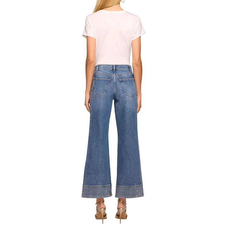 Lea Embellished Wide Leg Jean image number null
