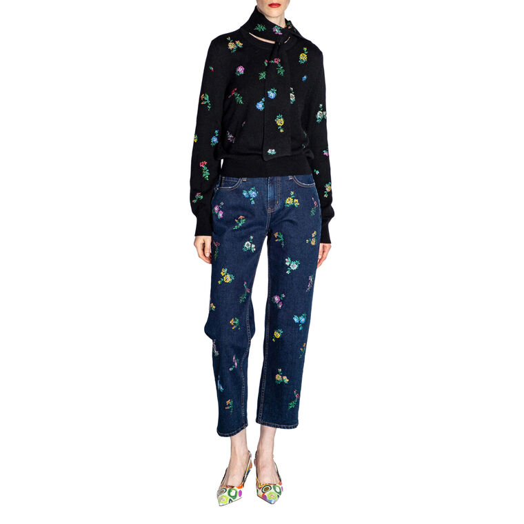 Joy And Mirth Long Sleeve Scarf Sweater image number null