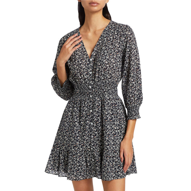Katari Floral Cotton Mini Dress image number null