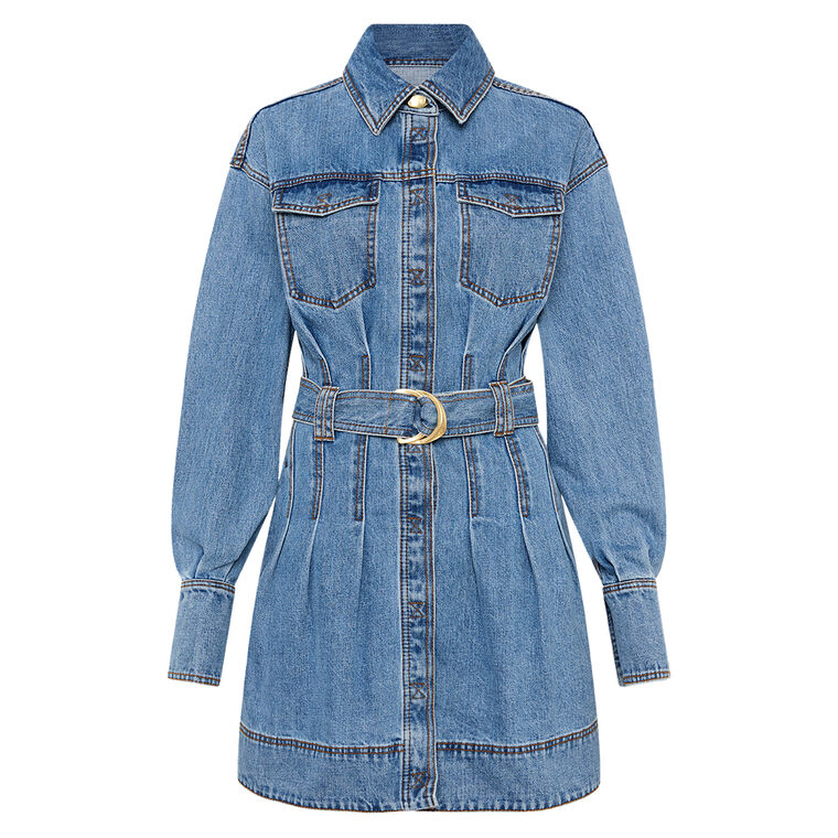 Aradia Denim Mini Dress image number null