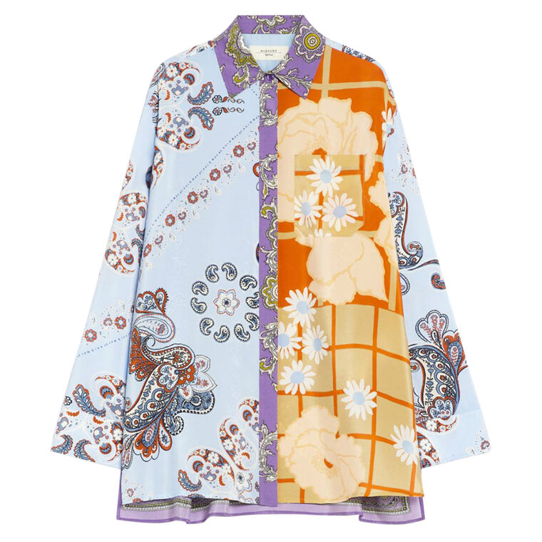 Alcazar Printed Crepe De Chine Shirt image number null