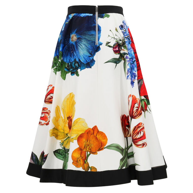 Earla High Rise Flared Midi Skirt image number null