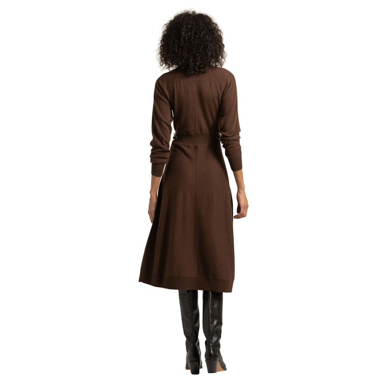 Becky Raglan Horsebit Sweater Dress image number null