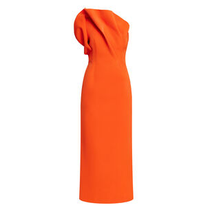 Hawkley Sculptural One-Shoulder Midi Dress