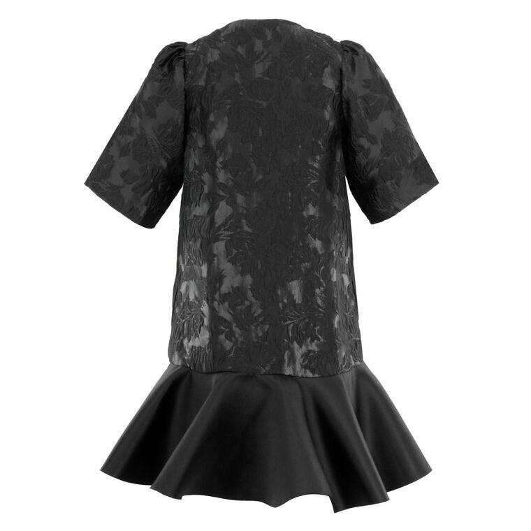 Satin Cloque Mini Dress image number null