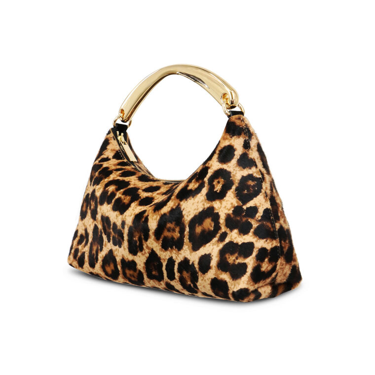 Leopard Metal Handle Rhea Bag image number null