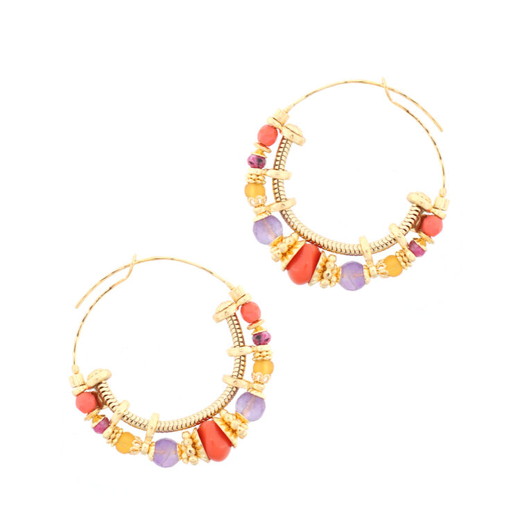 Comedia Thin Gold Hoop Earring image number null
