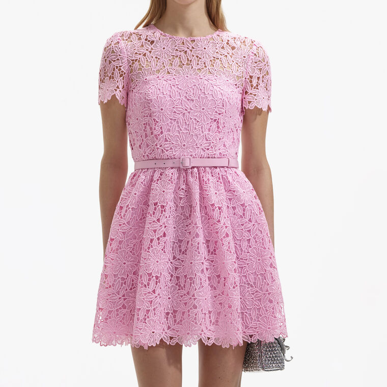 Guipure Lace Mini Dress image number null