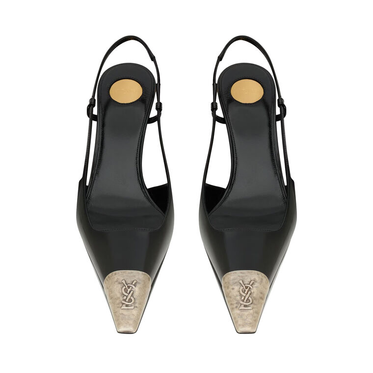 Jeanne 75mm Metal Cap Toe Slingback Pump image number null