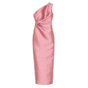 Kira One-Shoulder Draped Bodice Maxi Dress