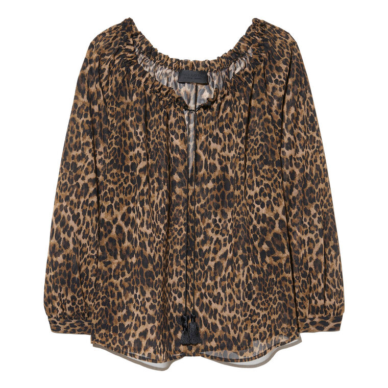 Carley  Long Sleeve Silk Blouse image number null