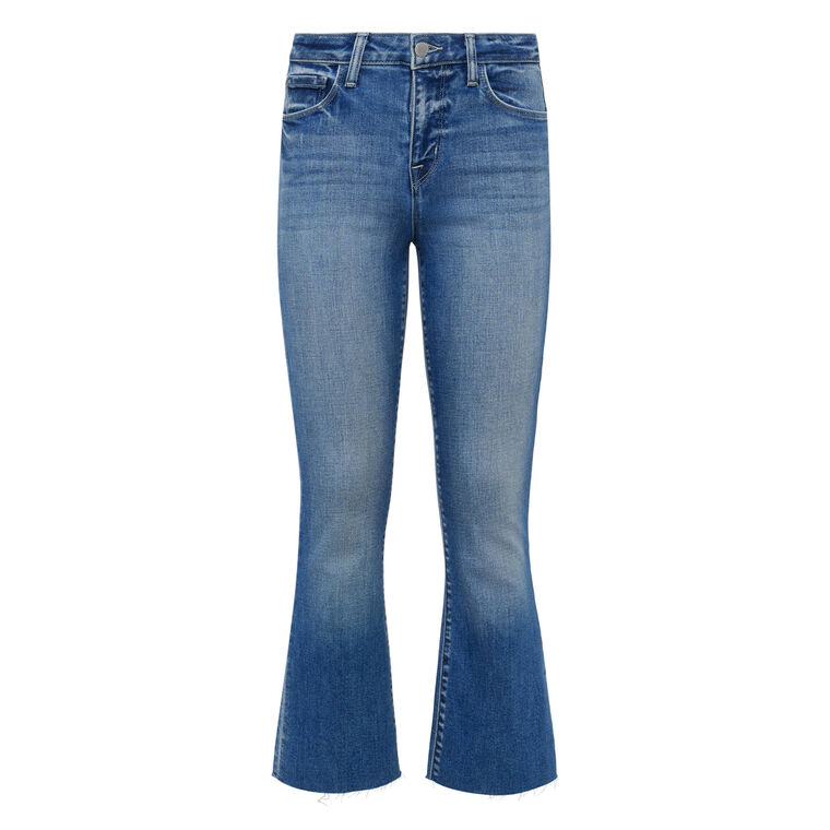 Kendra High Rise Crop Flare Jean image number null