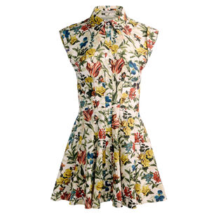 Kim Cap Sleeve Paneled Corset Mini Shirt Dress