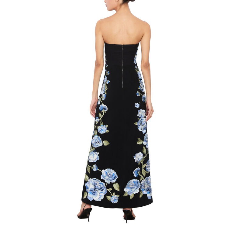 Jeri Strapless Embellished Romper With Overskirt image number null